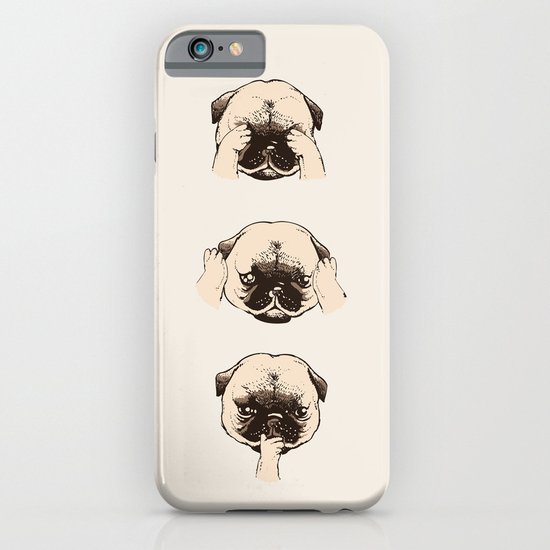 No Evil Pug iPhone & iPod Case