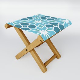 hues blues flowers Folding Stool