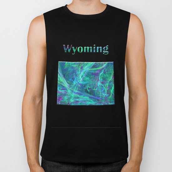Wyoming Map Biker Tank