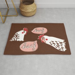 The Chicken Says "Beef" Rug