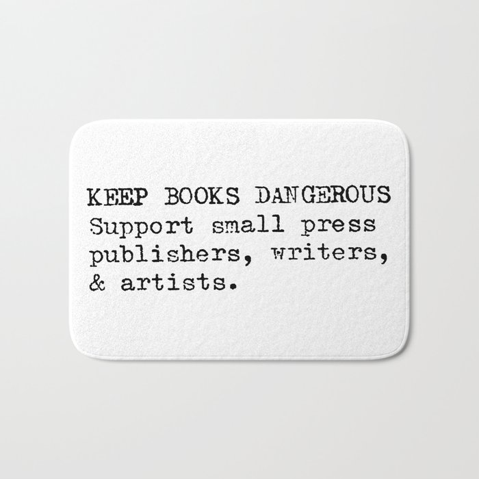 Keep Books Dangerous Bath Mat