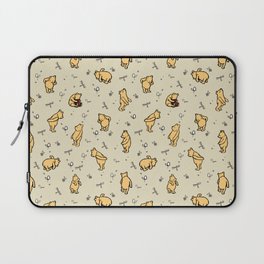 Neutral Classic Pooh Pattern Laptop Sleeve