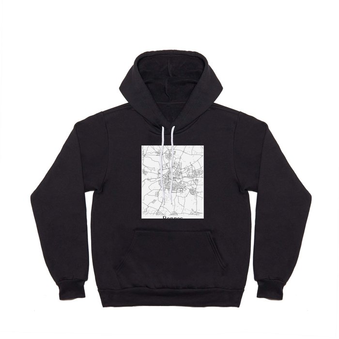 Rennes city map Hoody