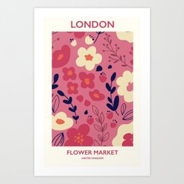 London Flower Market II Art Print