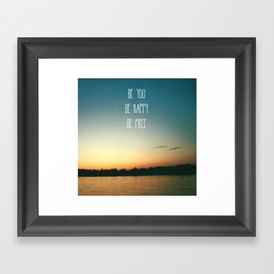 Be happy Framed Art Print
