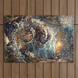 Sunset Waves Outdoor Rug