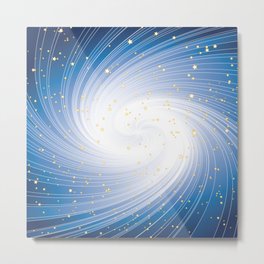 Stars, Light and Motion in space Metal Print