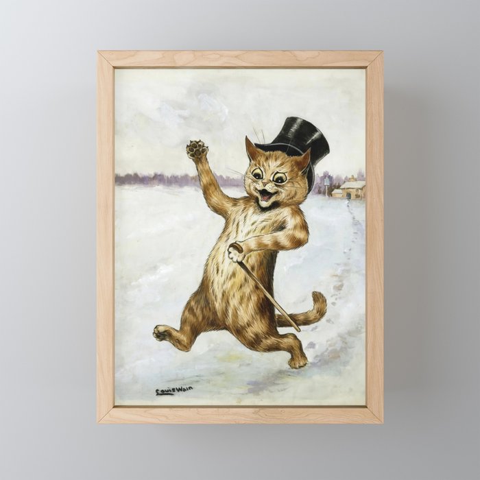 Louis Wain - Victorian Cat Framed Mini Art Print