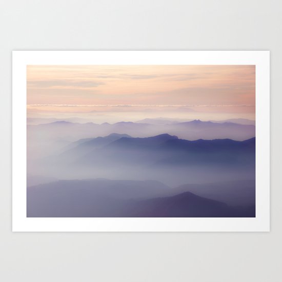 Forest Fires From 10,000ft on Middle Sister Mountain Art Print