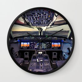 Cockpit Airplane Pilot Wall Clock