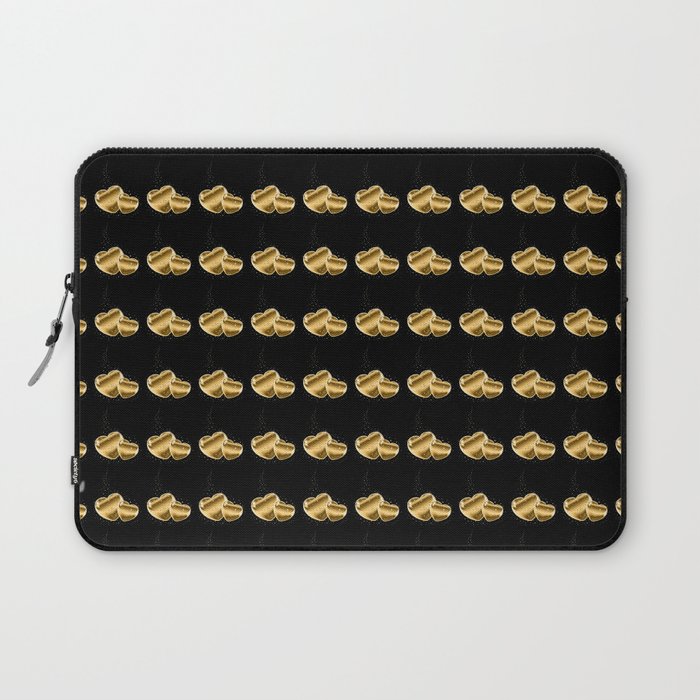 Gold Black Heart Trendy Magical Collection Laptop Sleeve