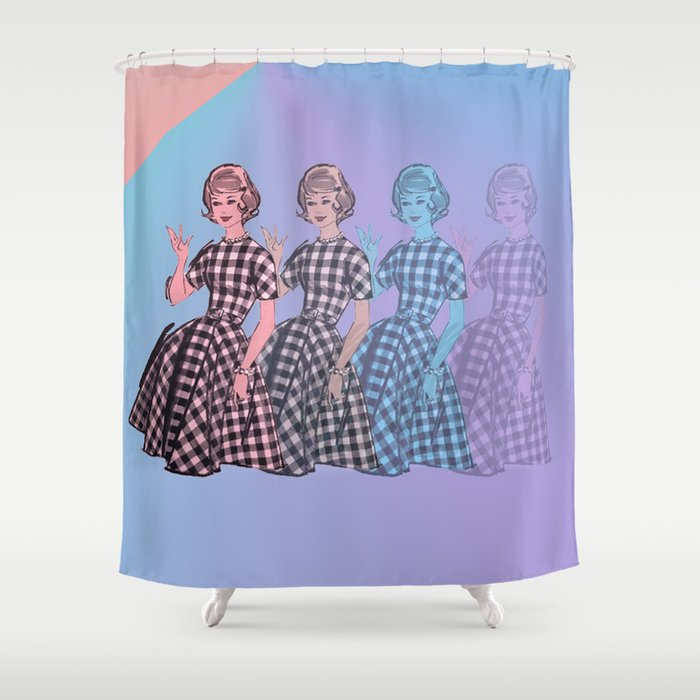 Mrs.Sew&Sew-80s Glam Shower Curtain