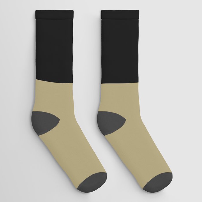 Letter D (Black & Sand) Socks