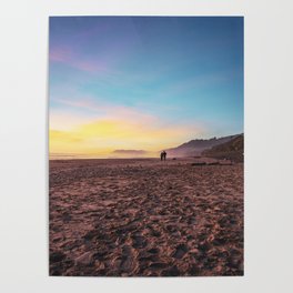 Oregon Coast | Beach Walk at Sunset | Travel Photography Poster