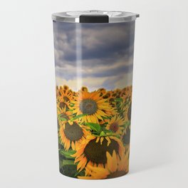 Sunflower Print Travel Mug