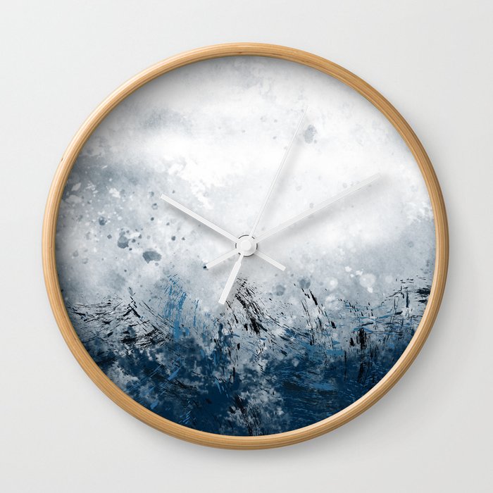 storm at sea Wall Clock