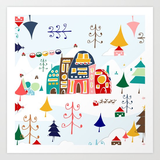Alpine Chalet Art Print