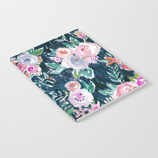 Midnight PROFUSION FLORAL Notebook