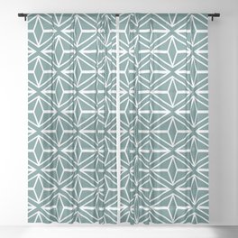 Art Deco Pattern - Teal Sheer Curtain