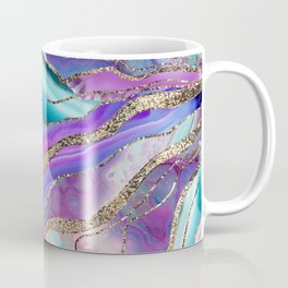 Unicorn Mermaid Agate Glitter Glam #1 (Faux Glitter) #marble #decor #art #society6 Mug