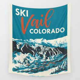 Ski Vail Colorado, vintage poster Wall Tapestry