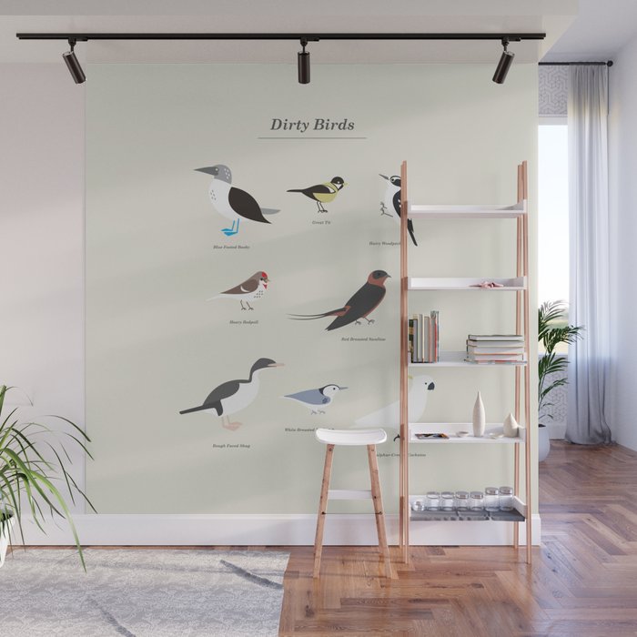 Dirty Birds Wall Mural