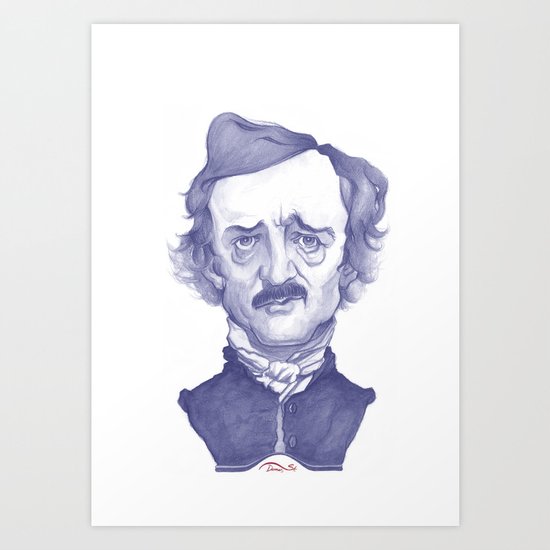 Edgar Allan Poe illustration Art Print