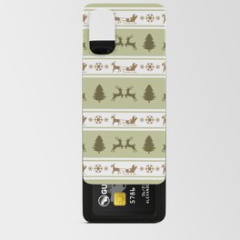 Retro Christmas Pattern Xmas Tree and Reindeer Android Card Case