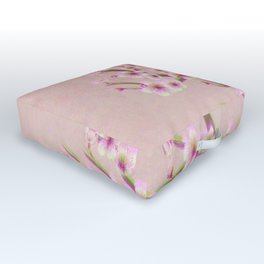 Pink Cherry Blossom Branch Sakura Outdoor Floor Cushion