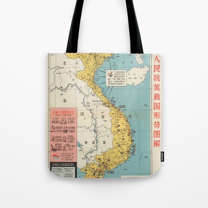Chinese Map of Vietnam, 1957 Tote Bag