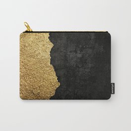 Gold torn & black grunge Carry-All Pouch | Marble, Graphicdesign, Rich, Concrete, Stone, Liquid, Diamond, Torn, Agate, Black 