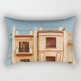 Orange building in the Old city of Malaga | Spain fine art travel photography | Art Print Rectangular Pillow