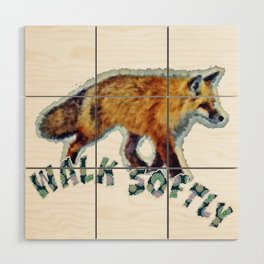 Fox with Mandala Words to Walk Softly Wood Wall Art