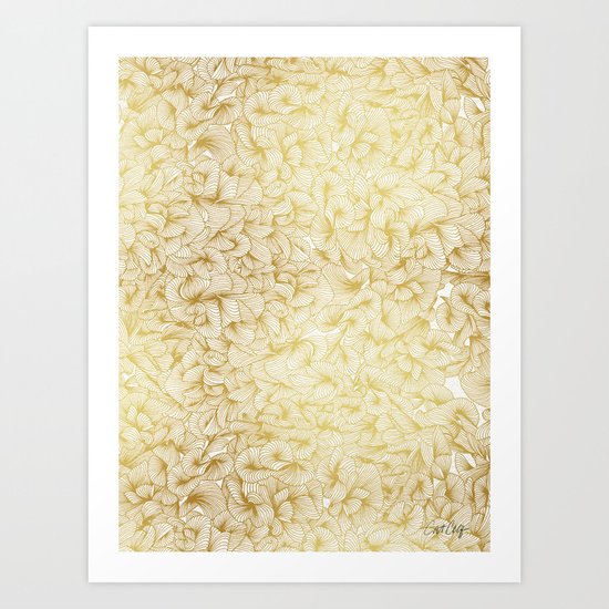Gold Inklings Art Print