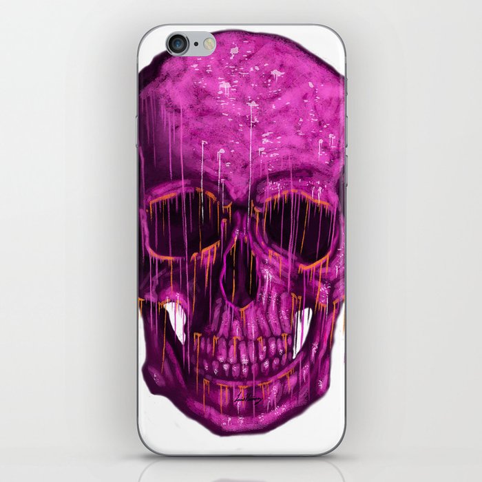 Violet Skull iPhone Skin
