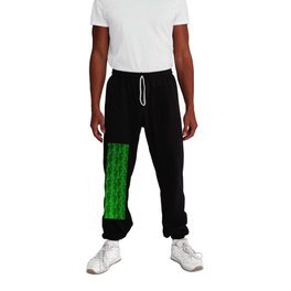 Green Silk Metallic Seahorse Modern Collection Sweatpants