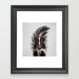 Skunk - Colorful Framed Art Print