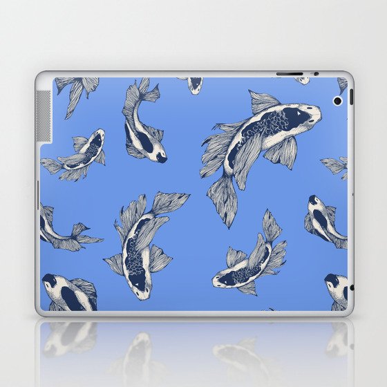 Blue Koi Fish Laptop & iPad Skin