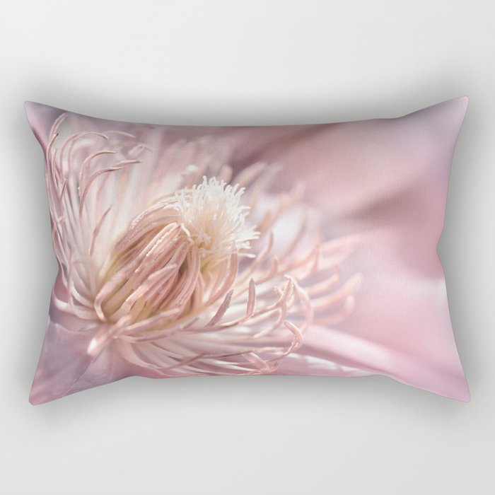 Clematis pink macro 0210 Rectangular Pillow