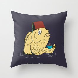Night of the Cuppa Throw Pillow