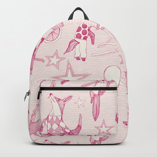 foxy circus pink ivory Backpack