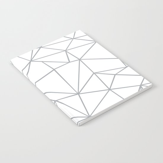 Ab Outline 2 Grey on White Notebook