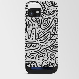 Graffiti Black and White Monsters are waiting for Halloween iPhone Card Case