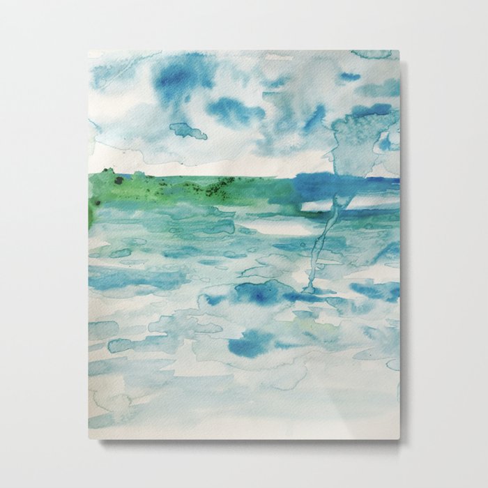 Miami Beach Watercolor #2 Metal Print by anoellejay | Society6