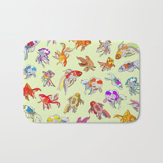 Fish Swimming in Sea Bath Mat