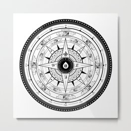 Compass Rose Metal Print