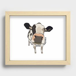 I'm a moody cow Recessed Framed Print