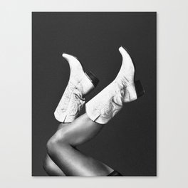 These Boots - Noir II / Black & White Canvas Print