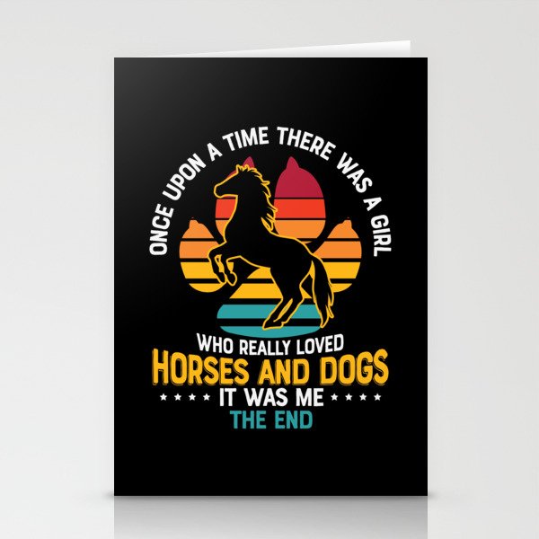 There Was Girl Who Loved Horses And Dogs Stationery Cards