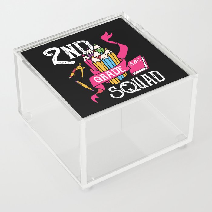 2nd Grade Squad Student Back To School Acrylic Box